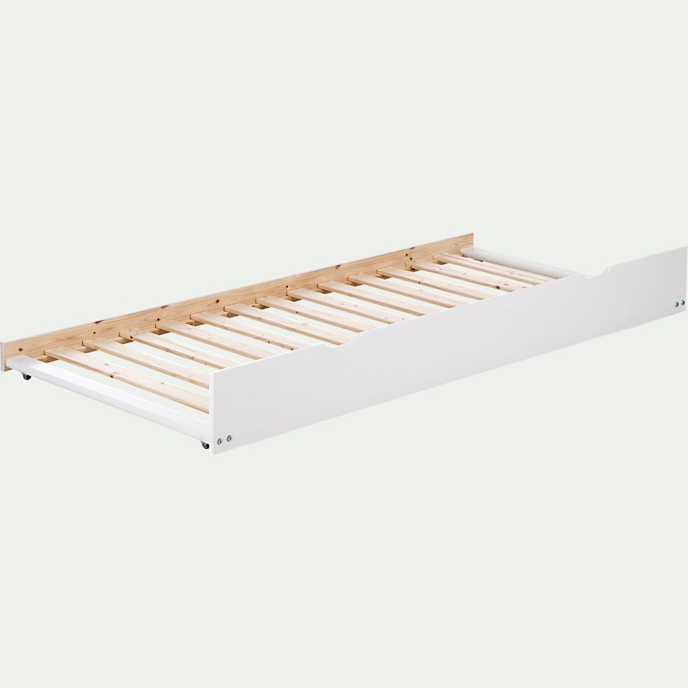 Tiroir de lit coulissant en bois L200cm - blanc-NOA