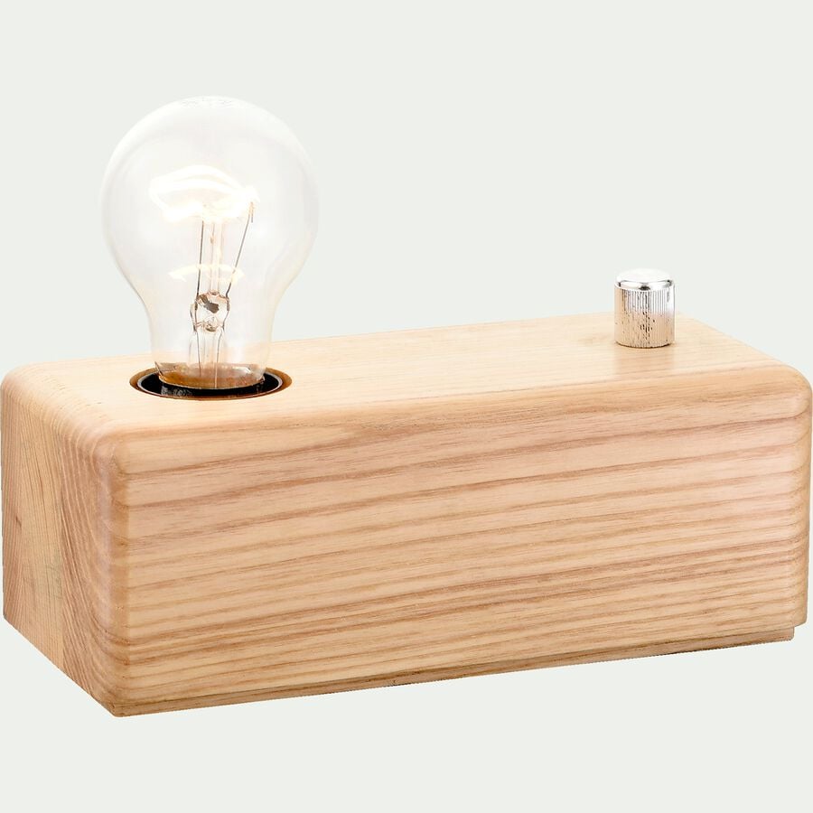 Lampe à poser en bois intensité variable H7cm-CARINA