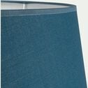 Abat-jour tambour en coton - D45cm bleu figuerolles-MISTRAL