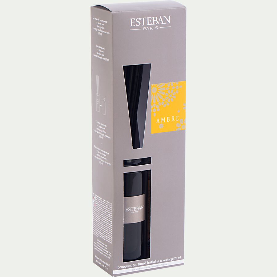 Bouquet parfumé ambre hesperide avec recharge - 75ml-ESTEBAN
