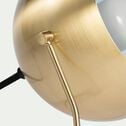 Lampe ronde en métal doré H26cm-BAOU