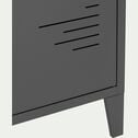Armoire 1 porte en acier - noir H200cm-LOFTER