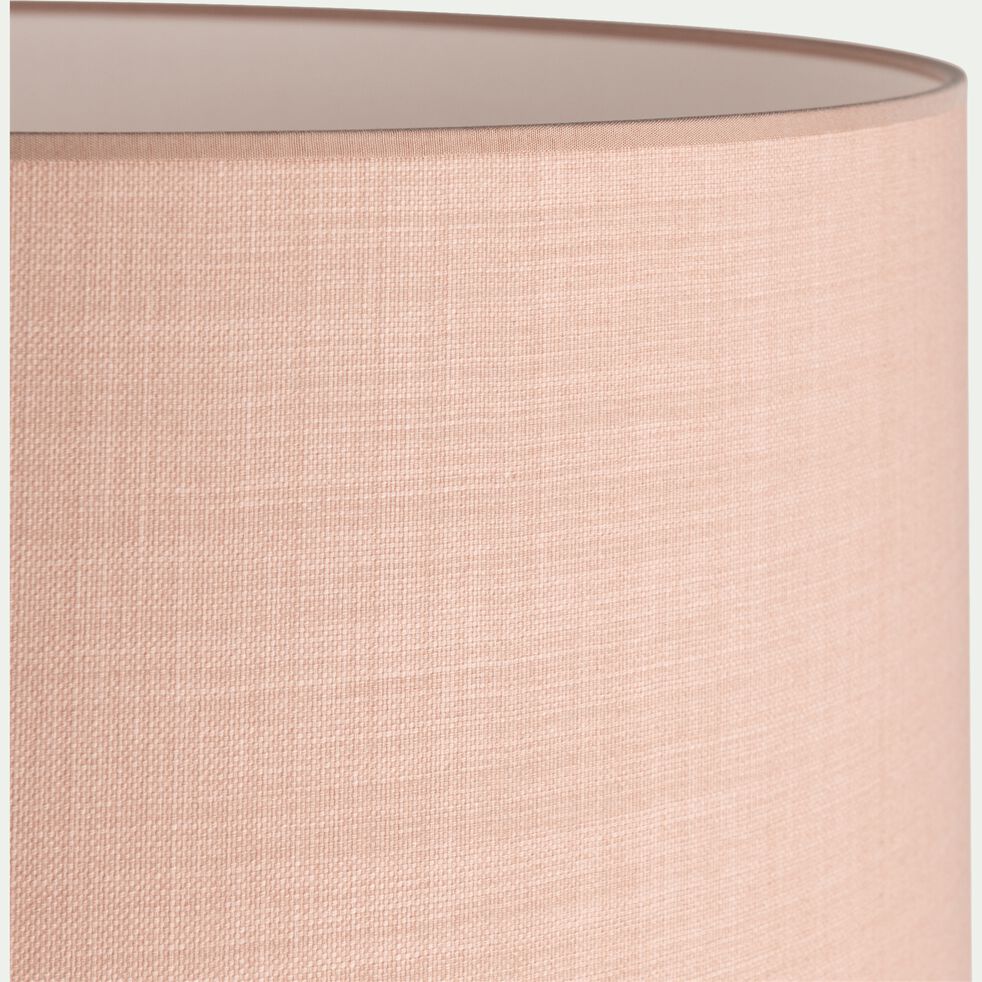 Abat-jour cylindrique en coton - rose rosa D40cm-MISTRAL