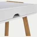Bureau avec plateau relevable en bois - blanc-DUC