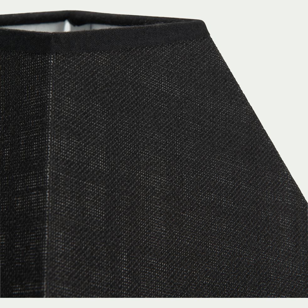 Abat-jour en coton D25cm - noir-MISTRAL
