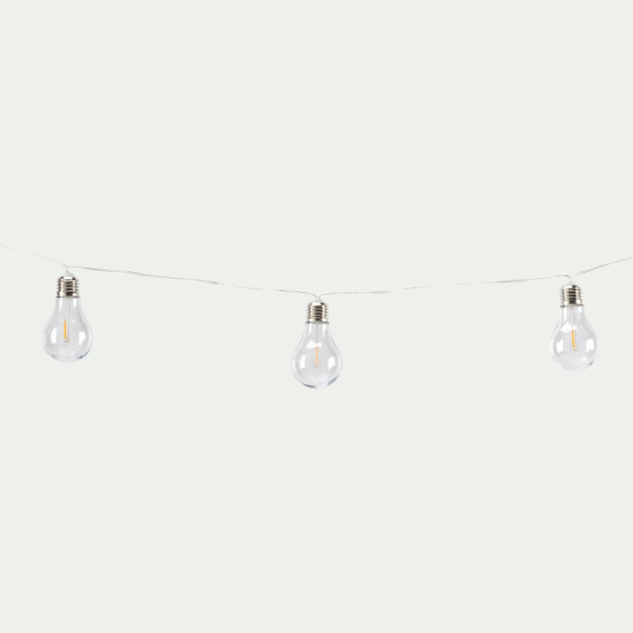 Guirlande lumineuse raccordable 10 ampoules - argenté 4,5m-STELLA