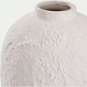 Vase texturé en céramique - blanc D15xH28cm-PALMADULA