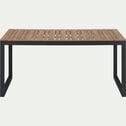 Table de jardin fixe en polywood et aluminium - bois clair (6 places)-ZICO