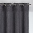 Rideau à œillets en polyester 140x250cm - gris anthracite-CADOLIVE