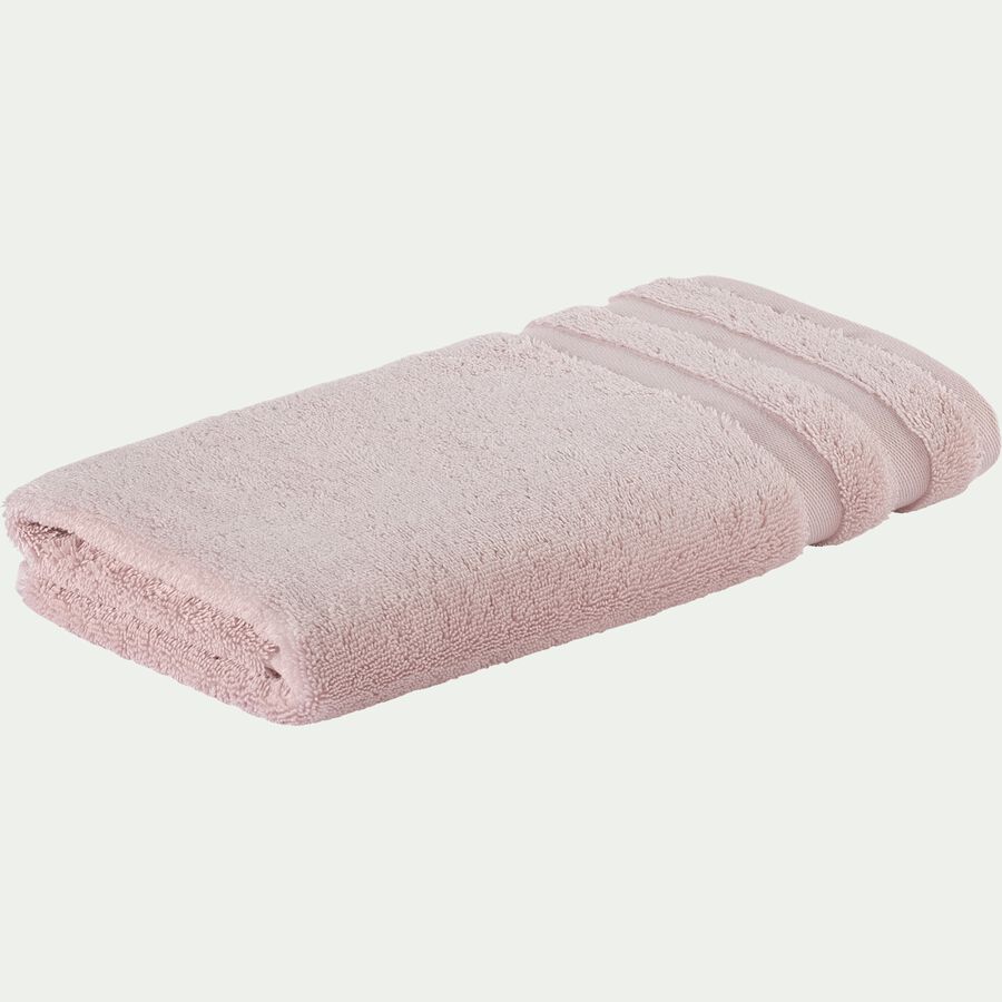 Serviette de toilette en coton - rose simos 50x100cm-Rania