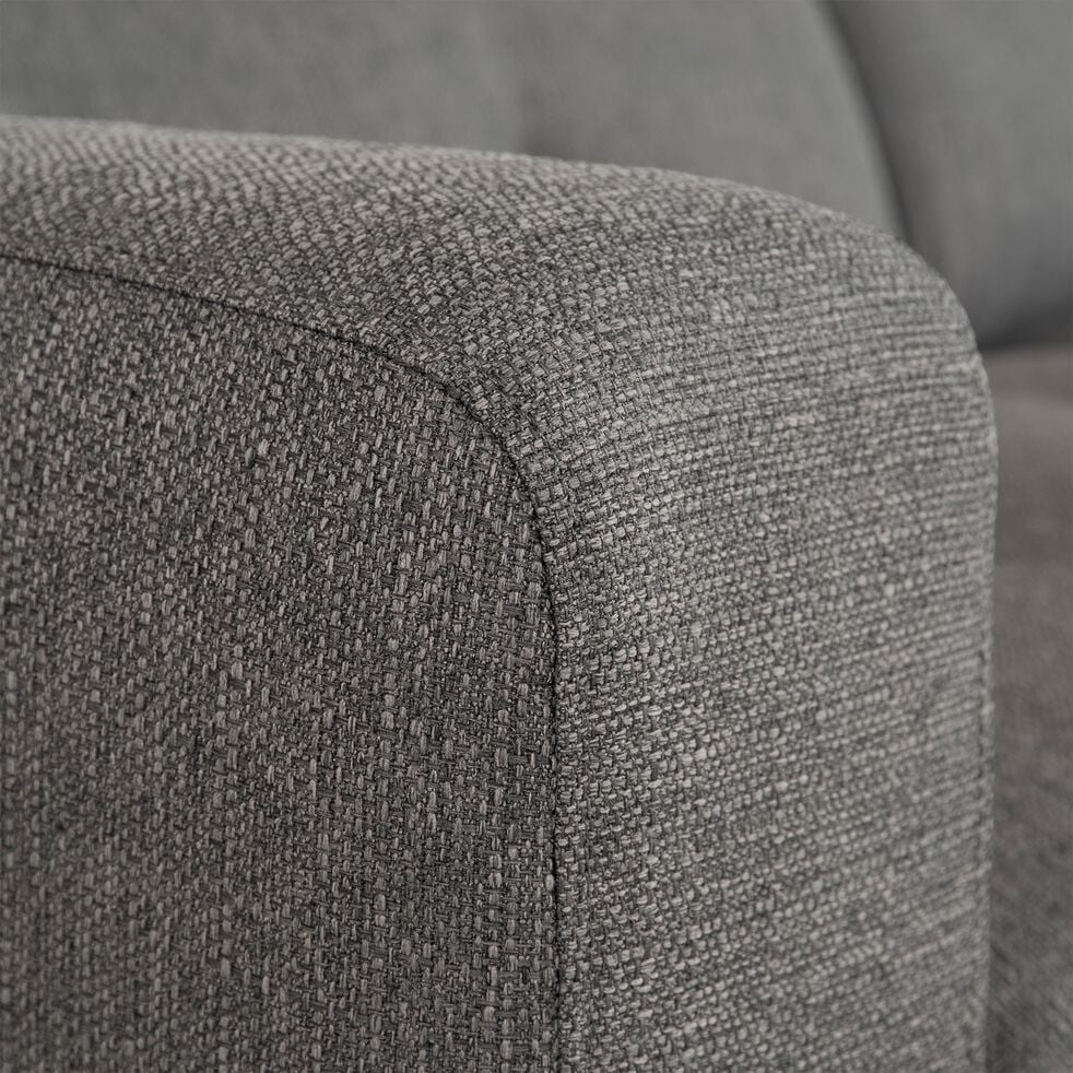 Canape relax 3 places en tissu artemis avec tetiere reglable -  gris-ODYS