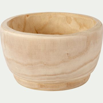 Pot décoratif en bois - naturel D27,5xH16cm-DAVIA