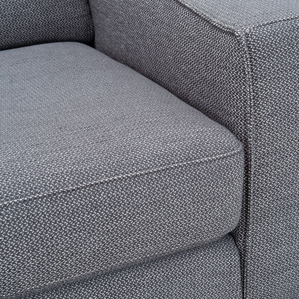 Canapé d'angle gauche fixe en tissu dallas - gris restanque-SALVIA