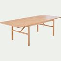 Table repas extensible rectangulaire en plaqué chêne - bois clair (8 à 10 places)-ZAMORA