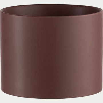 Cache-pot en céramique - brun rhassoul D14xH11cm-MARTIN