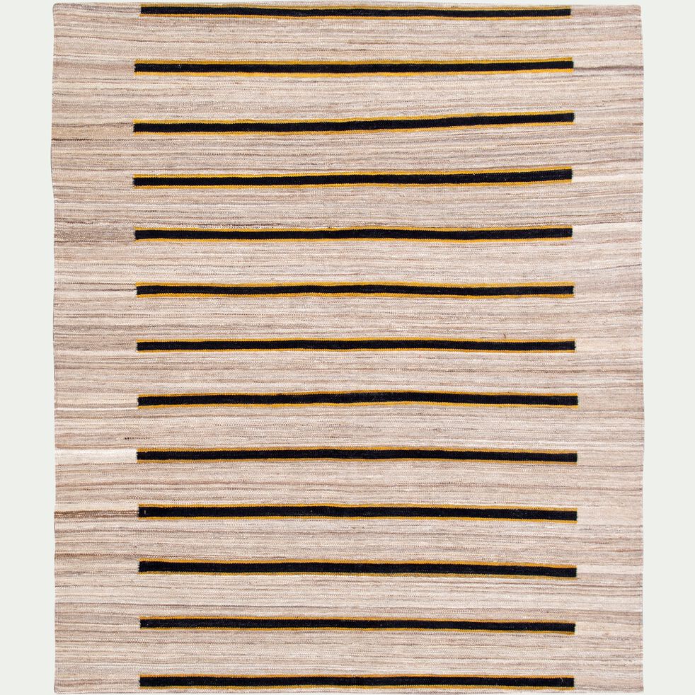 Tapis motifs à rayures en laine - multicolore 150x200cm-KIMO