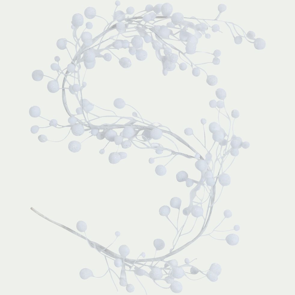 Guirlande de Noël effet givré - blanc L130cm-VESQI