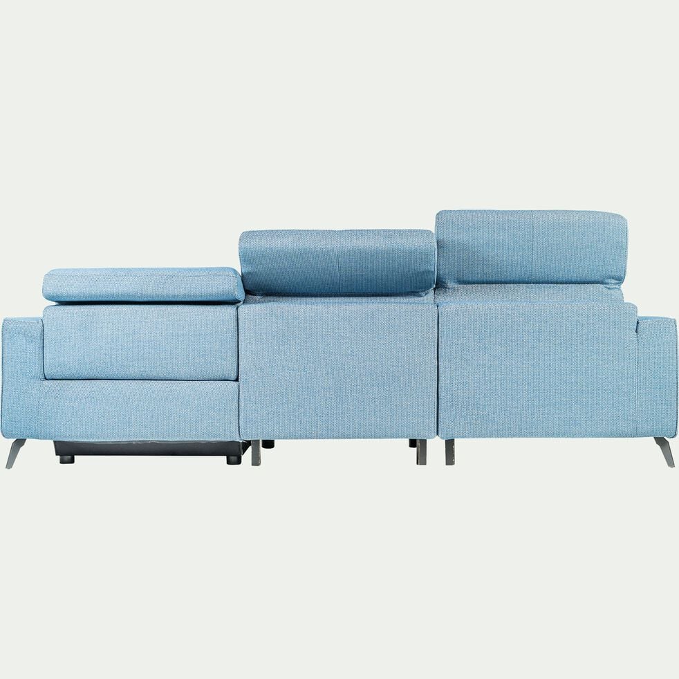 Canapé d'angle gauche relax en tissu dallas - bleu autan-SALVIA