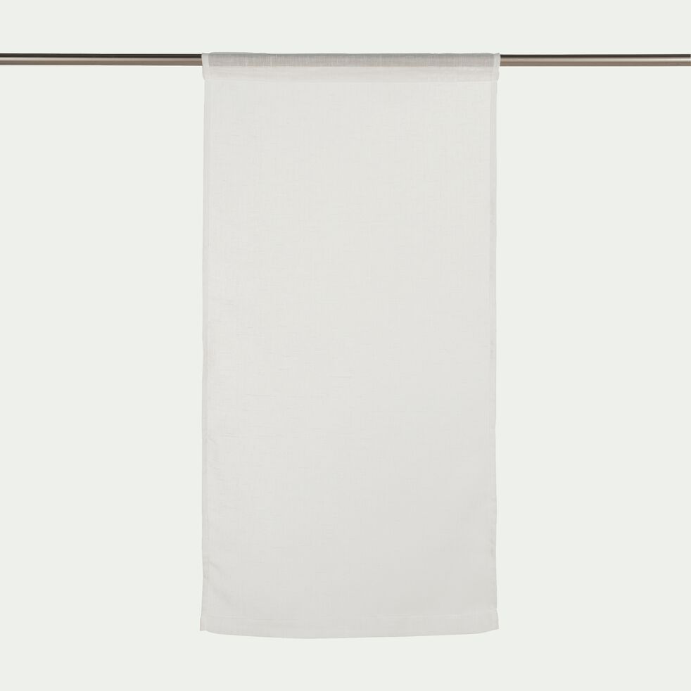 Vitrage à passant en polyester - blanc ventoux 60x120cm-DUNE