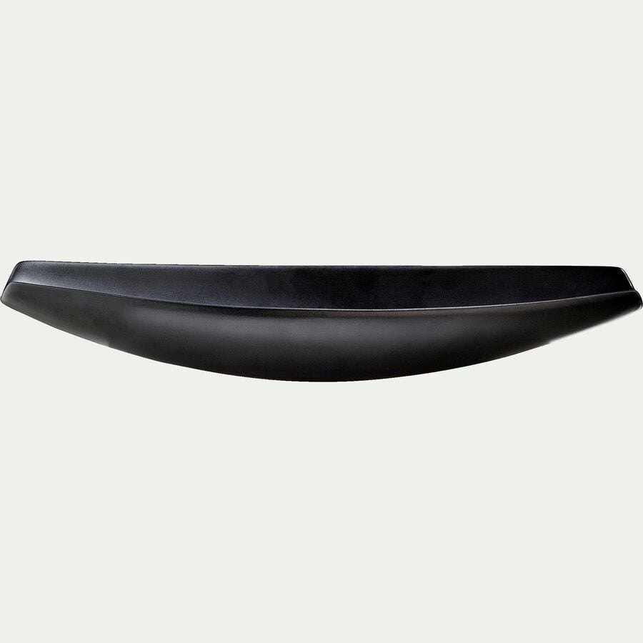 Coupe barque en céramique - noir 12x41cm-LEHNA