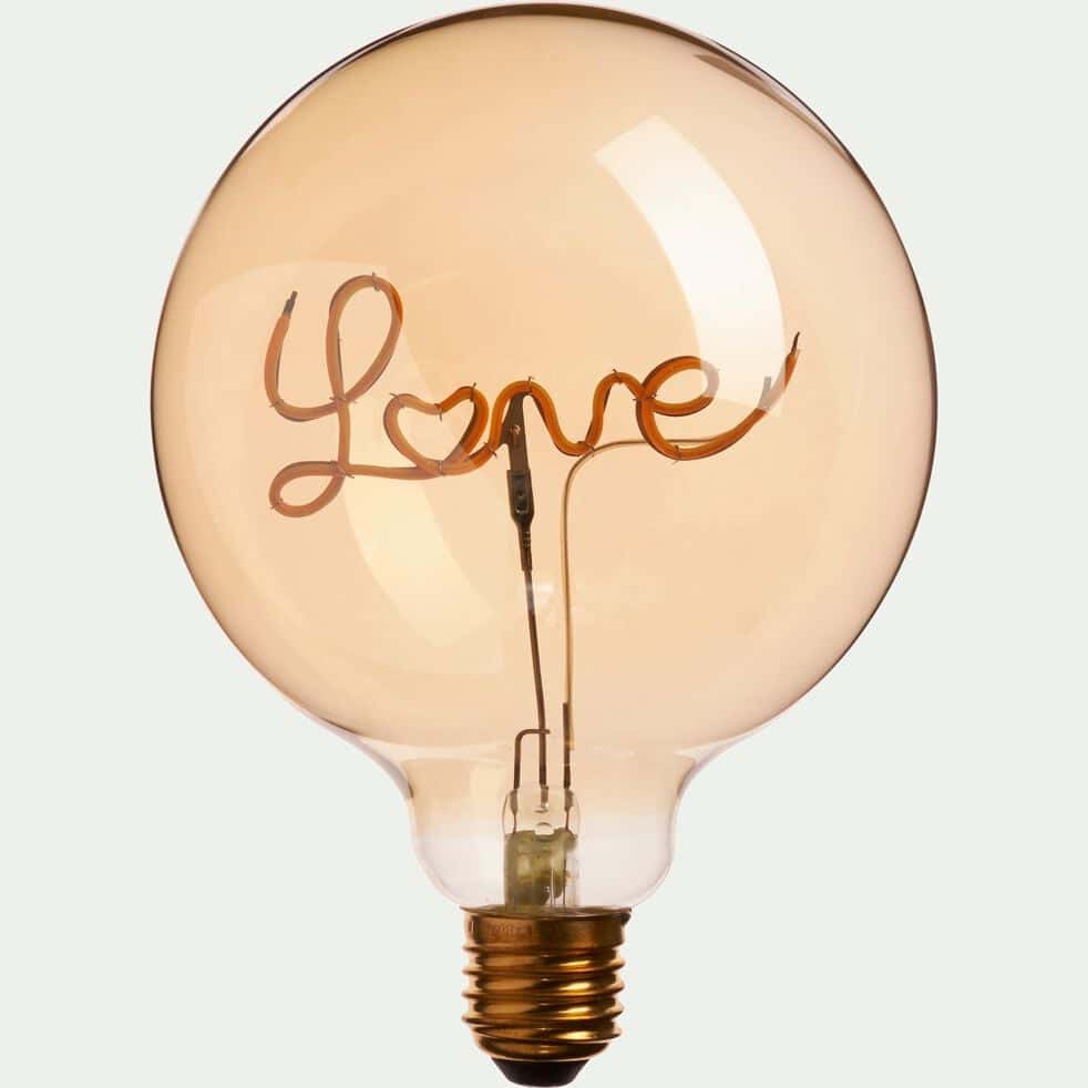 LOVE - Ampoule décorative LED D12,5cm culot E27