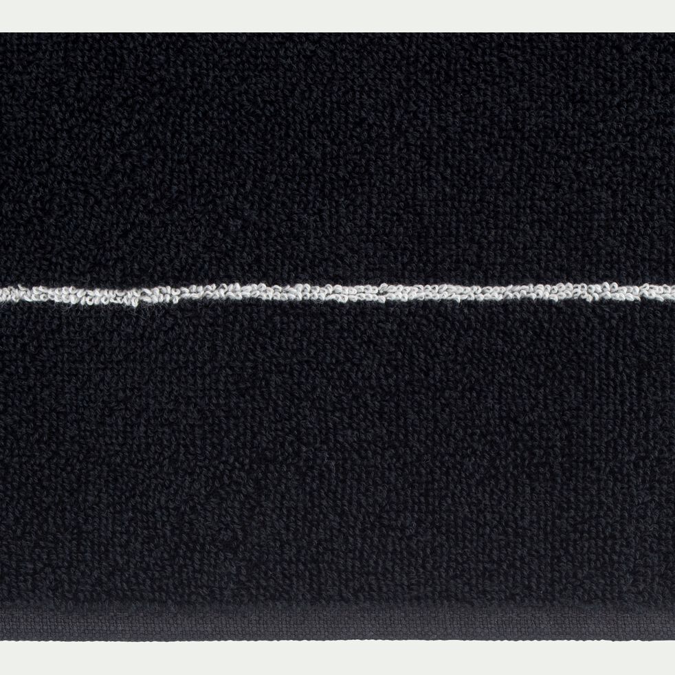 Drap de douche en coton - noir 70x140cm-Gaeta
