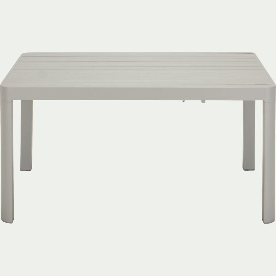 Table de jardin extensible en aluminium - gris (4 à 8 places)-TISOT