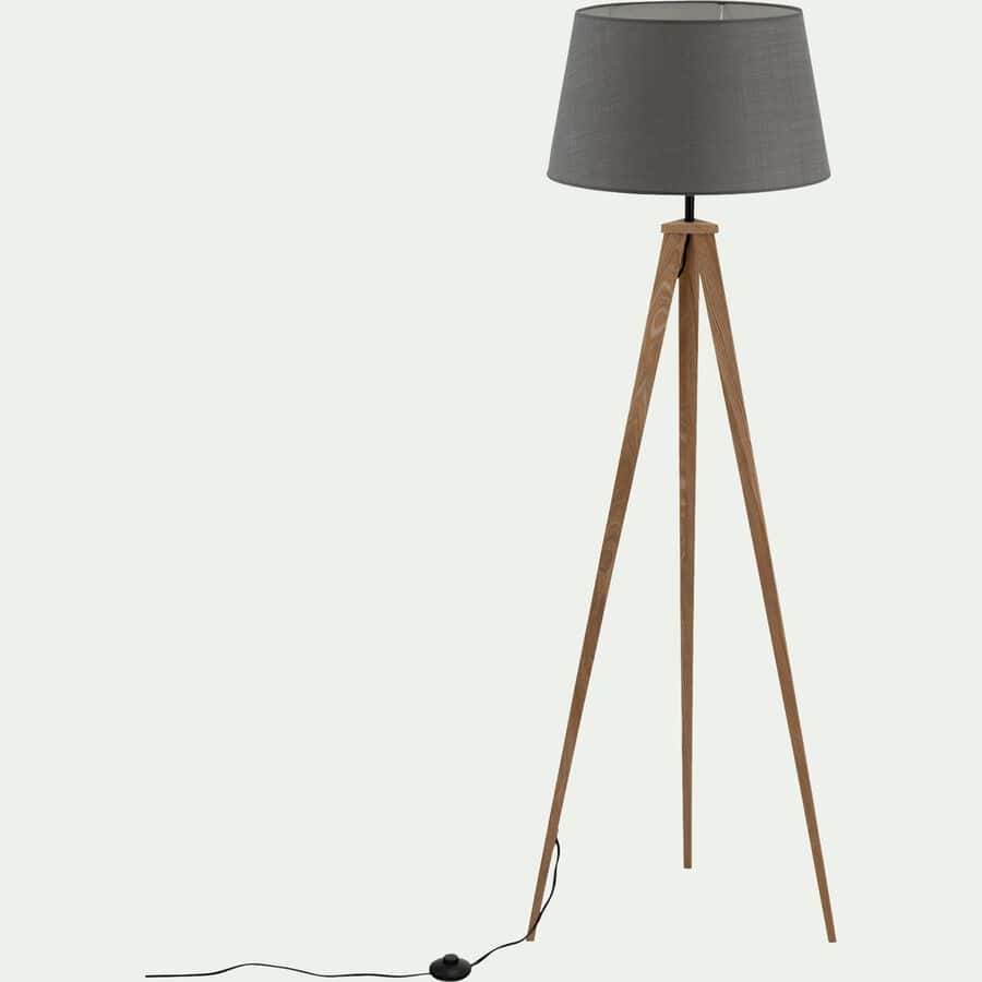 Lampe trépied table moderne en bois - Comptoir des Lampes