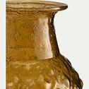 Vase boule en verre bullé - jaune achilléa D10xH12cm-HEGRADE