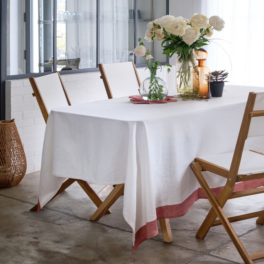 Nappe Table PVC Motif Papillon Antitache Blanc Salle à Manger – Maisonfans