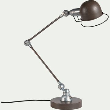 Lampe de bureau en fer - marron H60xL10cm-HONORE