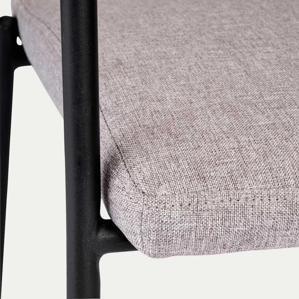 Chaise en tissu avec accoudoirs - gris borie-JASPE