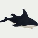 Peluche requin en coton bio - bleu L80cm-MORDIUS