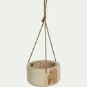 Pot à suspendre en bois de paulownia - beige D23xH12cm-BOTA