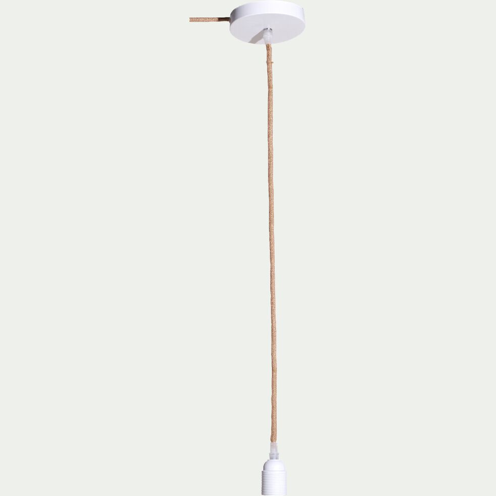 Suspension cordon électrifiée avec support en plastique - blanc H150cm-ARGUIN