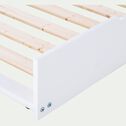 Tiroir de lit coulissant en bois - L200cm blanc-NOA