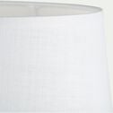 Abat-jour tambour en coton D33cm - blanc capelan-MISTRAL