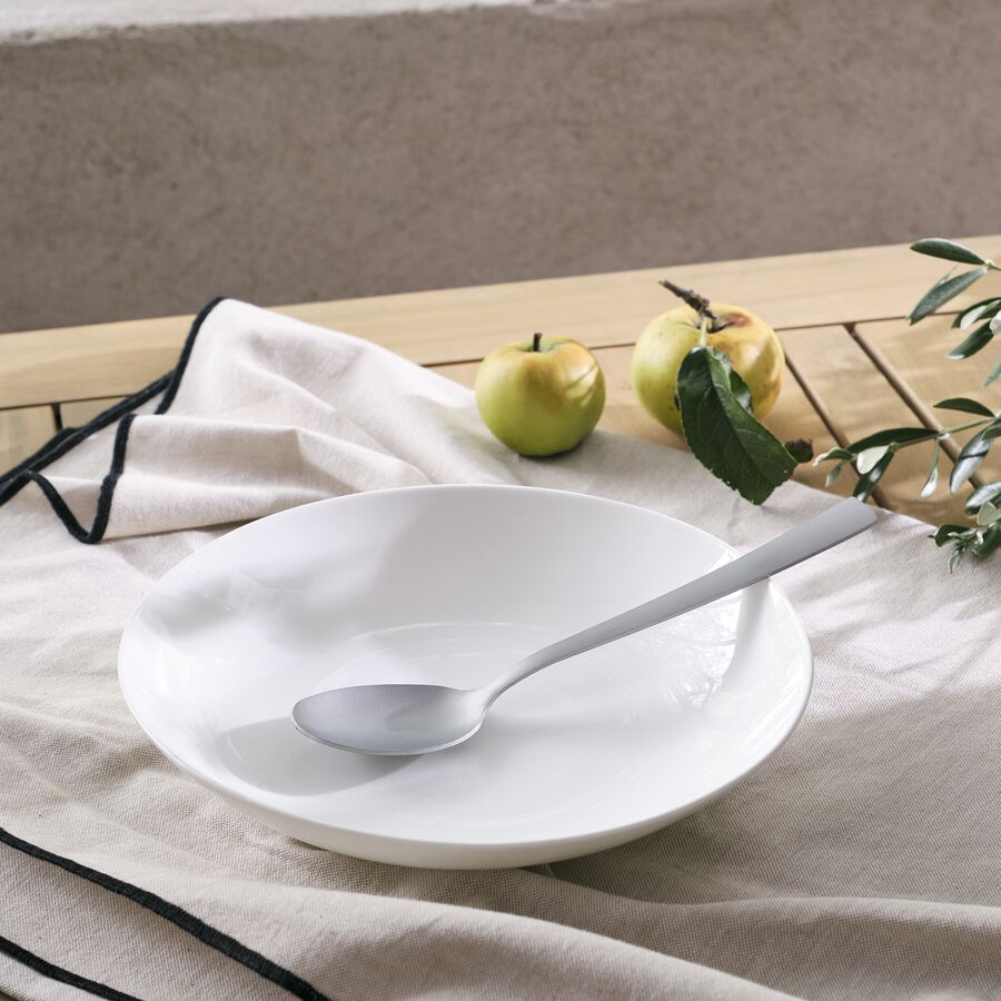 Assiette creuse en porcelaine légère blanc qualité hôtelière D21cm-SENANQUE