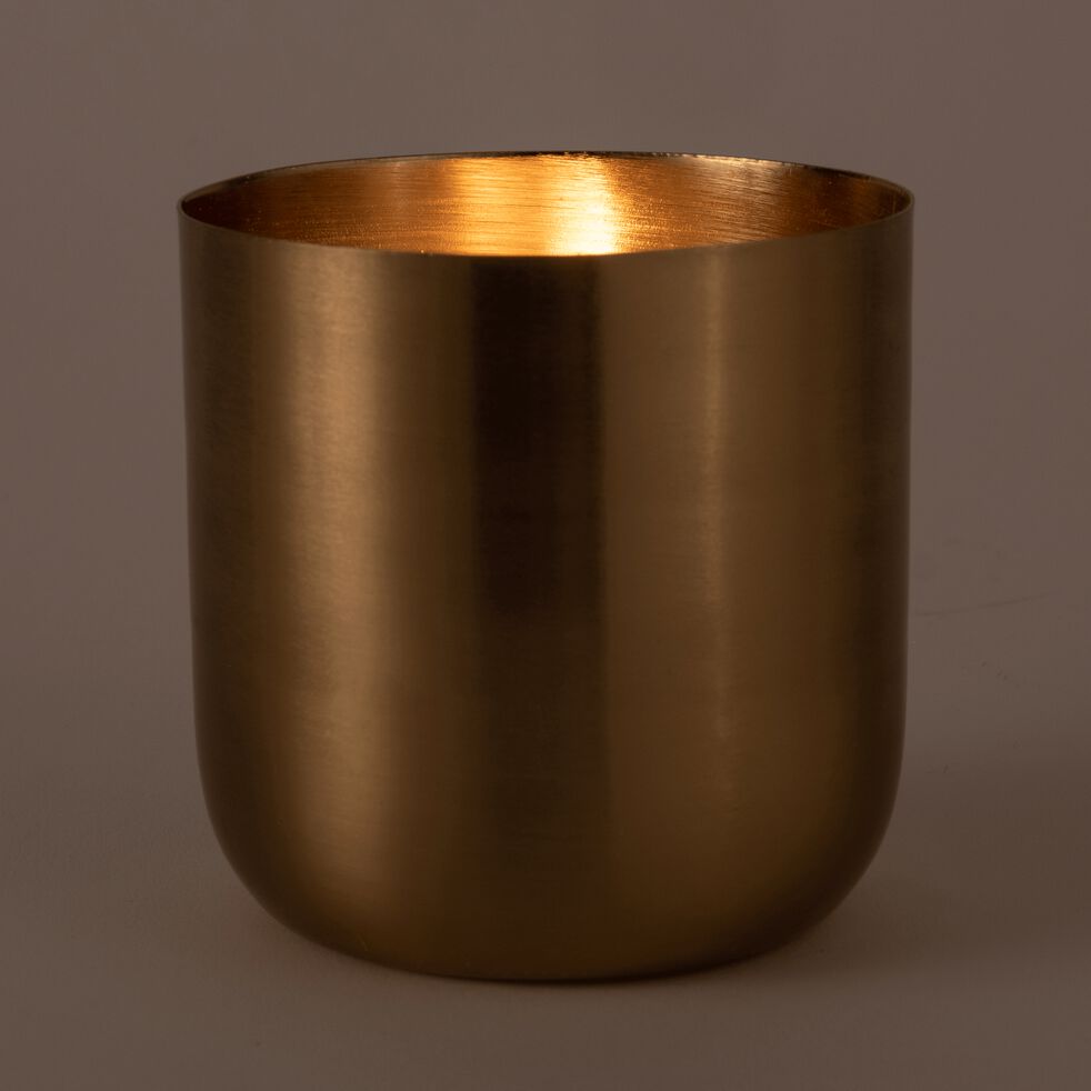 Bougie structure métal - doré 185g-EPSILON