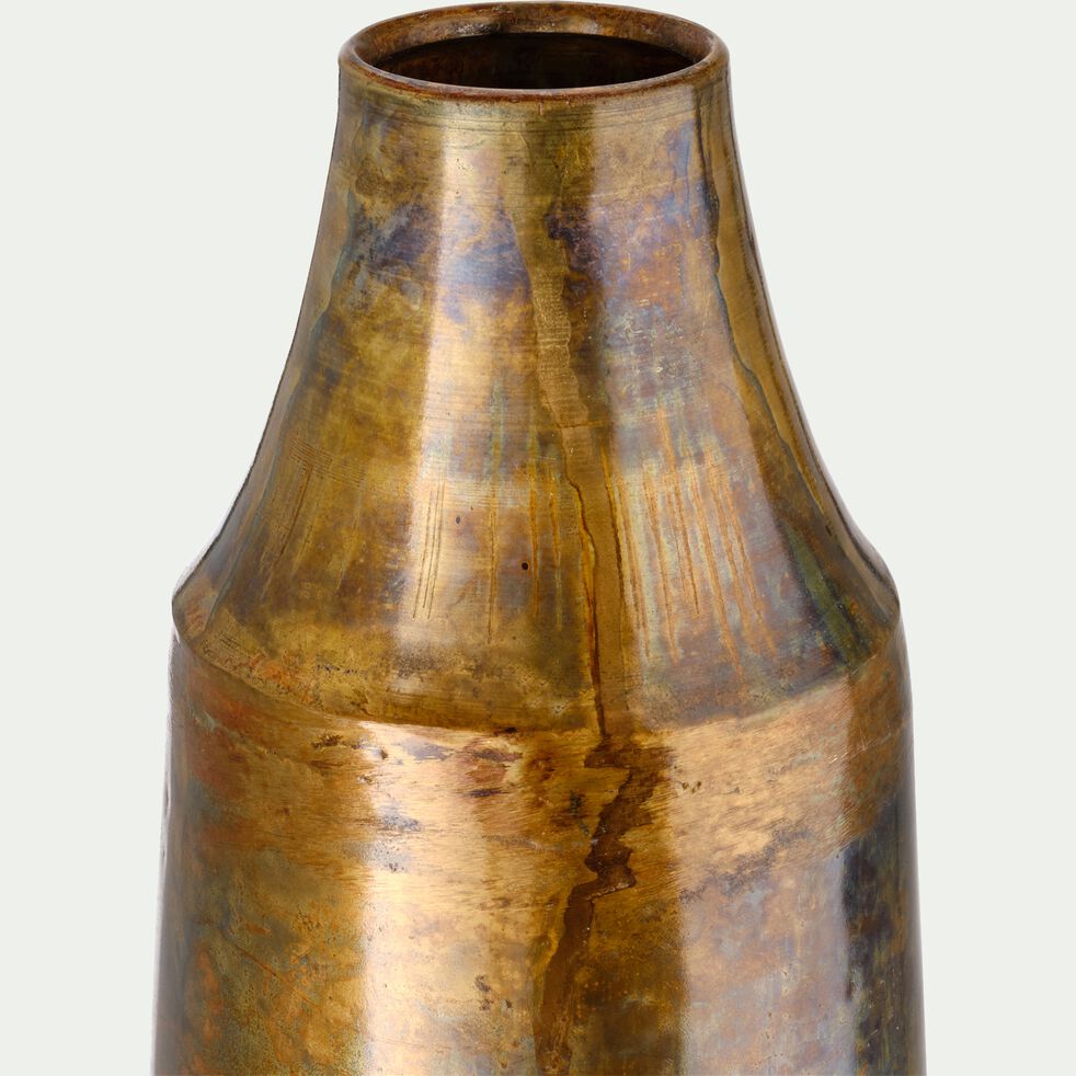 Vase XL en fer - bronze D18xH72cm-HYELLO