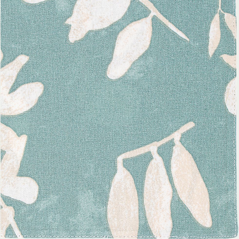 Set de table en coton à motif floral - bleu 35x48cm-MALINI
