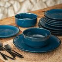 Assiette creuse en faïence bleu figuerolles D16cm-LANKA