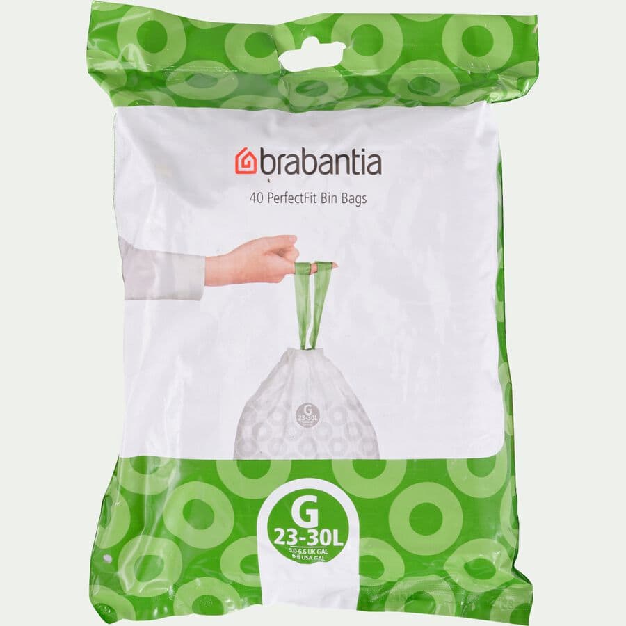 Lot de 40 sacs poubelle Brabantia - 12L blanc - PERFECTFI