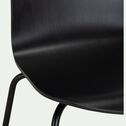 Chaise avec coque en contreplaqué moulé de hêtre - noir-IZA