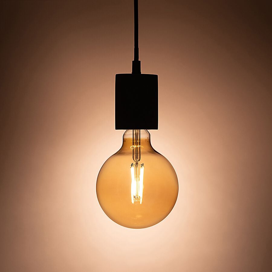 Ampoule LED déco à filament globe lumière chaude - ambre D12,5cm-GLOBE