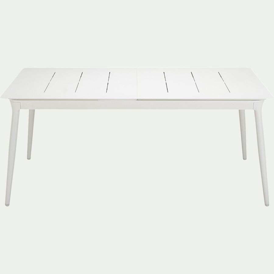 Table de jardin extensible en aluminium - blanc (4 à 8 places)-SOLENA