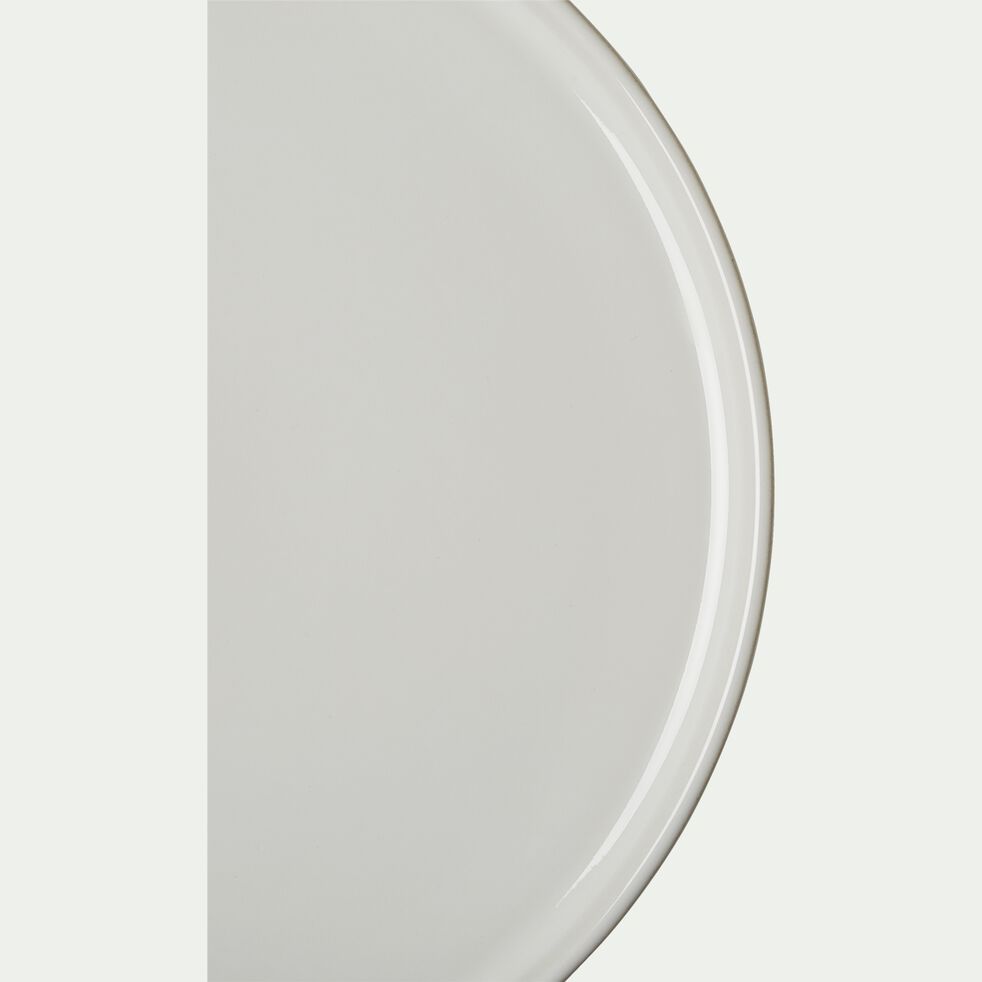 Assiette plate en faïence blanc ventoux D27cm-VADIM