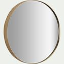 Miroir rond - D30,5xP4cm doré-Oundo