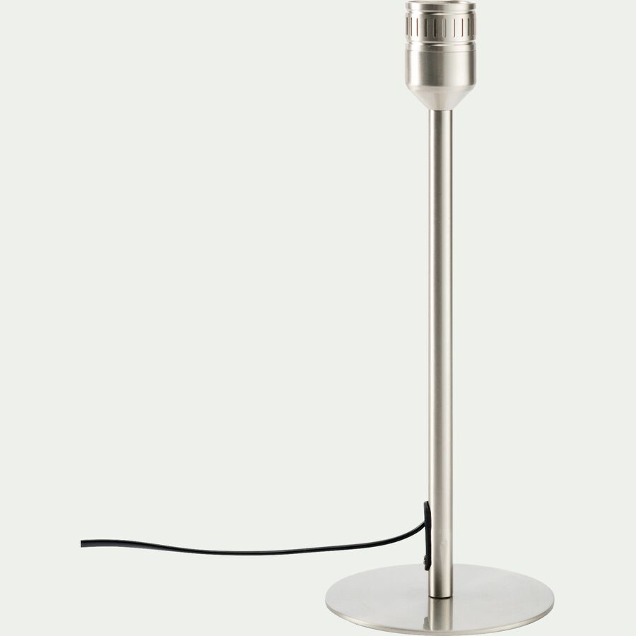 Pied de lampe à poser - gris argenté H37,2cm-NANS