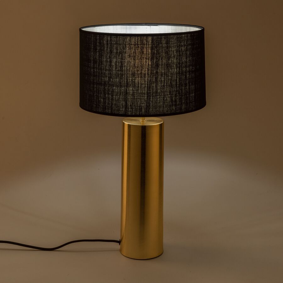 Lampe en acier doré - noir H41cm-AGATHA